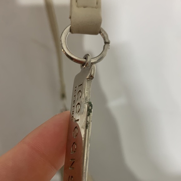 Iceberg ice jeans Vintage Y2K all over branding cloth shoulder bag sand - Picture 9 of 11